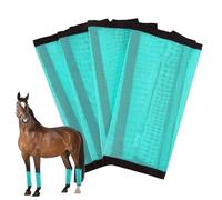 YoouDamy 2025 Horse Fly Boots,Breathable Fine Mesh Fly Boots for Horses,Multiple Colors,Adjustable Non-Slip Fit,Reduces Leg Fatigue&Fly Bites,UV-Resistant PVC,Durable&Comfortable (Green,4-Pack)