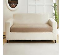 Yoovat Magic Sofa Covers Interior Magic Sofa Couch Covers 2023 New Wear-Resistant Universal Sofa Cover Stretch for Sectional Slipcovers (Texture-Light Coffee,Large Double Seat Cover)