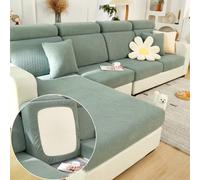 Yoovat Magic Sofa Covers Magic Sofa Couch Covers 2024 New Wear-Resistant Universal Sofa Cover Stretch for Sectional Slipcovers (Texture-Green,Large Single Seat Cover)