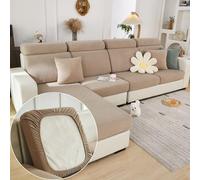 Yoovat Magic Sofa Covers Nolaninterior Magic Sofa Couch Covers 2023 New Wear-Resistant Universal Sofa Cover Stretch for Sectional Slipcovers (Texture-Light Coffee,Large Single Seat Cover)