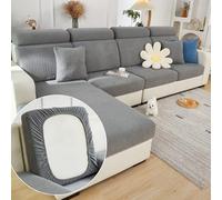 Yoovat Magic Sofa Covers Nolaninterior Magic Sofa Couch Covers 2023 New Wear-Resistant Universal Sofa Cover Stretch for Sectional Slipcovers (Texture-Gray,Large Single Seat Cover)