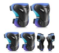 YooxArmor Adjustable Kids/Toddler/Children Knee Pads Elbow Pads Wrist Guards Set for 3-6-13 Years Boys Girls,Child Safety Protective Gear Set for Roller Skates,Bike,Cycling, Skateboard, Scooter