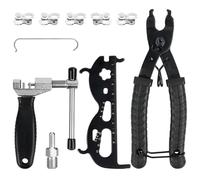 Yooyan 15-Piece Chain Riveter Bicycle, Bicycle Chain Tool Bicycle Chain Repair Set with Chain Pliers, Chain Lock Pliers, Chain Measuring Gauge and 5 Pairs 6-12 Speed Bicycle Chain Rivets