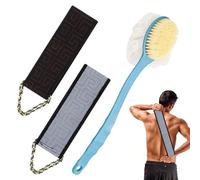 Yooyan Back Brush, Bath Brush, Shower Brush with Long Handle, for Removing Dead Skin, Cellulite, Improves Lymphatic Functions (One Long Handle Bath Brush and 2 Pairs of Bath Towels Rubbing)