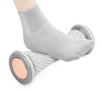 Yooyan Foot Massage Roller for Plantar Fasciitis, Portable Rubber Massage Roller for Relief, Arch Pain, Massager Roller for Arch Pain, Heel Spur Stress Relief, Neuropathy (Grey)