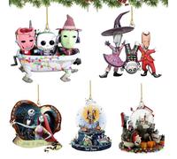 YOOYEH Christmas Ornament Decorations, 5PCS Stocking Cap Funny Nightmare Before Christmas Decorations Ornament Decorative Xmas Decor Ornaments Party Gifts (Type 2)