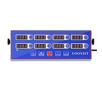 YOOYIST Commercial 8 Channel Multiple Kitchen Timers Digital Calculagraph Programmable for Restaurant Food Fryer Bakery Cooking Loud Stainless Steel Heavy Duty