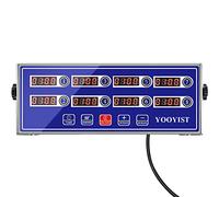 YOOYIST Commercial 8-Channel Multiple Kitchen Timers Efficient for Restaurant Fryer Baking Cooking Programmable Stainless Steel Loud Alarm