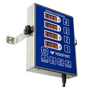 YOOYIST Precision Kitchen Timers for Cooking - 4 Channel Commercial Kitchen Timer Restaurant Kitchen Supplies - Stainless Steel Digital LED Chef Cooking Timer - Reminder Function, Loud Alarm, Blue