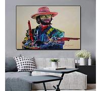 Yooyu Prints On Canvas Cowboy Graeme Stevenson poster and Painting Wall Art Picture Artwork Graphic Living Room Home Decor 60x80cm Frameless