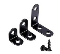 YOOZIYA 10 Pcs 40x40x16mm L Brackets for Wood Angle Brackets with Screws | 90 Degree Right Angle,Silver,Stainless Steel,Corner Brackets,for Furniture,Shelves,Cabinets,Tables,Chairs,Wardrobes