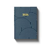 Yop & Tom A5 2026 Diary - Week to View (Geometric Wave)