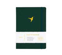 Yop & Tom Hummingbird Lined Journal - Notebook With Beautiful Faux Leather Cover and Extra Thick 120 GSM Paper - Forest Green