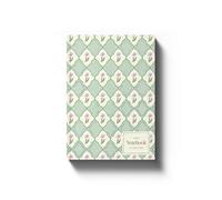 Yop & Tom Luxe Pattern Notebook - A5 lined softcover journal with intricate floral pattern and gold foil details - Green