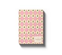 Yop & Tom Luxe Pattern Notebook - A5 lined softcover journal with intricate floral pattern and gold foil details - Pink