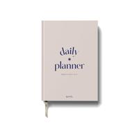 Yop & Tom Undated Daily Diary (A5) - Productivity Planner - Weekly and Daily Organizer with Time Slots - 22 Weeks - Sand