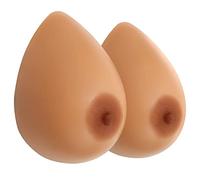 YOPADO 300-6000g/pair Silicone Breast Forms Prosthetic Fake Boobs for Mastectomy Prosthesis Transgender Crossdressers Bra Pad Enhancers(800g/pair, Brown)