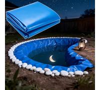 Yopappol Large Size Blue Pond Liner, Waterproof HDPE Fish Pond Tarp, Durable Sealing Film for Outdoor Koi Ponds, Waterfalls, Streams &Irrigation Ponds, Fits All Pond Shapes(2x3m(6.5x9.8ft))