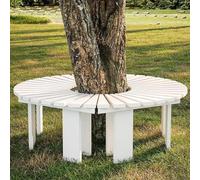 Yopappol Outdoor Bench, Garden Bench Wrap Around Tree Benches, Weatherproof Patio Backless Bench Seating, Slatted Seat for Outside, Front Porch, Park, Lawn, Backyard and Balcony(Half Round)