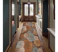 Yopappol Vintage Narrow Long Carpet Runners Non-Slip Rug for Hallways Hall, Washable Low Pile Entrance Matting - Custom Length/Width(60×500cm/2ft×16.4ft)