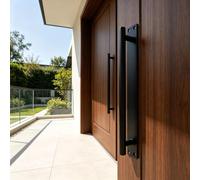 Yopappol Wooden Door Handles, Solid Bar Handle for Kitchen Cupboard Cabinet | Minimalist Cylindrical Door Handles, Reinforced Base, Made From Recyclable Materials(38.4cm(15.12 in))
