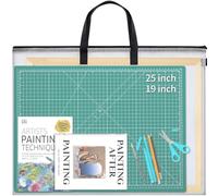 YOPCDJ 25x19 inches Art Portfolio Case, Storage Chart Art Portfolio Bag with Handle, Zippered Storage Folder for Bulletin Board, Poster, Scrapbook, and Keepsake