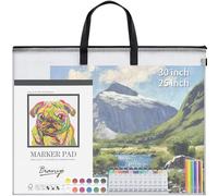 YOPCDJ 30x25 inches Extra-Large Art Portfolio Bag, Portfolio Folder for Artwork with Handle, Zippered Storage Folder for Poster, Scrapbook, Keepsake and Bulletin Board