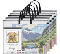 YOPCDJ 30x25 inches Extra-Large Art Portfolio Bag, Portfolio Folder for Artwork with Handle, Zippered Storage Folder for Poster, Scrapbook, Keepsake and Bulletin Board