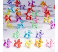 Yopcuvi 60 PCS Mini Balloon Dog Sculpture Keychain, Nine Colors Randomly Mixed, DIY Accessories Charms Keychains Baking Other DIY Crafts, Goody Bag Fillers for Kids (Multicolor)