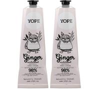 YOPE Natural Hand Cream | Shea Butter | Organic Argan, Coconut and Olive Oils | Vitamin E | Soothes Irritation |Regenerating | Moisturising | 98%, Natural Ingredients | Ginger and Sandalwood 100ml