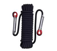 Yopeissn 12mm Safety-Life Rope Climbing-Rope Static Rock Mountaineering Rope Outdoor Survival Fire Escape Car Rescue Black 20M