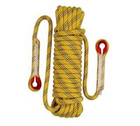 Yopeissn 12mm Safety-Life Rope Climbing-Rope Static Rock Mountaineering Rope Outdoor Survival Fire Escape Car Rescue Yellow 10M