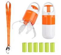 Yopeissn 1Set Portable Dog Pooper with 90 Bags 2-In-1 Dog Pooper for Large Flexible 4 Claws
