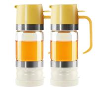 Yopeissn 2Pcs 10OZ/300ml Honey Dispenser No Drip - Syrup Pump Dispenser for Coffee, Mini Honey Jars for Coffee Syrup Dispenser