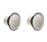 Yopeissn 2X Bass Drum Enhancer ABS Rubber Bass Drum Kick Enhancer with Black Port Hole Protector,Mic Hole Drum,White