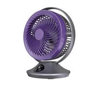Yopeissn 3000mah Rechargeable Desk Fan,Portable Table Air Circulator Fan for Whole Room- 6 Speeds,360° Tilt Easy Install Easy to Use Black+
