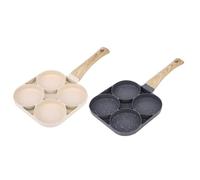 Yopeissn 4-Hole Frying Pan Thick Non-Stick Egg Pancake Steak Cooking Pan Hamburger Bread Breakfast Machine