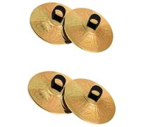 Yopeissn 4pcs Copper Finger Cymbals Small Finger Cymbals Belly Dancing Mini Cymbals Musical Instrument Saucers Easy Install Easy to Use