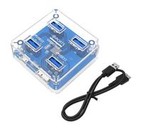 Yopeissn 4XUSB3.0 Splitter HUB Laptop Desktop Computer Hub Multi-Port USB Docking Station Adapter Splitter Easy to Use,Square Model