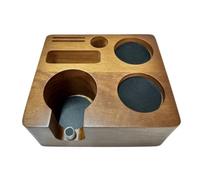 Yopeissn 6-Hole Espresso Holder, Filter, Dosing Ring, Wooden Coffee BaseCoffee Pad Holder Fits 58 mm