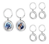 Yopeissn 6 PCS Sublimation Blank Keychain Sublimation Prints Keychain Sublimation Coasters Blanks Keychain Heat Transfer Pets Stamping Cat Dog Tags Double Side Print Personalized Gift