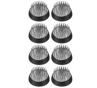 Yopeissn 8-Pack Flower Frog 1.3 Inch Round Steel Flower Pins Flower Frog Holder Flower Arranger Rubber Base Floral Frog