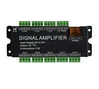 Yopeissn 8CH LED Strip Signal Amplifier,WS2812 5V SPI TTL Signal Output for WS2811 WS2815 WS2813 SK6812 Pixels LED Light DC5-24V
