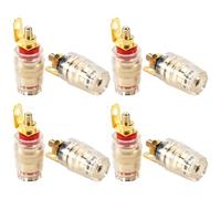 Yopeissn 8Pcs 4mm Amplifier Speaker Terminal Binding Post Banana Plug Jack