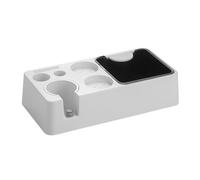Yopeissn ABS Multi-Function Coffee Tamper Stand Handle Holder Hammer Cloth Powder Dispenser Storage for 51/58mm Portafilter