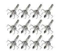 Yopeissn Archery Broadheads 12PK Small Game Judo and Hammer Mixed Set 100 Grain Field Archery Practice Spiral Tip for Game