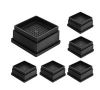 Yopeissn Bed Risers 1 Inch, 6pcs Adjustable Bed Furniture Riser, Heavy Duty Bed Lifts Risers with Rubber Pad for Sofa, Bed, Table