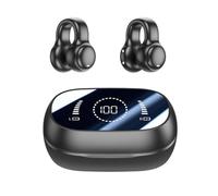 Yopeissn Bone Conduction Wireless Headphones Bluetooth Noise Reduction Sports Gaming Headphones Black