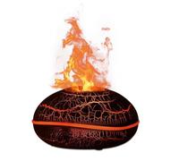 Yopeissn Colorful Volcano Diffuser Humidifier 200ml Ultrasonic Flame Fire Humidifier with Auto-Off Protection Cool Mist Diffuser B