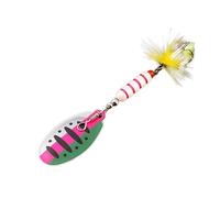 Yopeissn Composite Sequins Rotating Sequins Metal Hand-Cranked Copper Column Three Hook Bait Black Dot